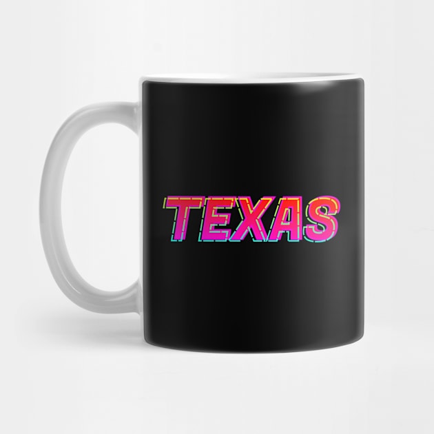 Texas Neon Text Sign, Typography Outline by JahmarsArtistry - APA